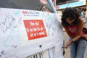 People pledge against Tobacco in Bangalore